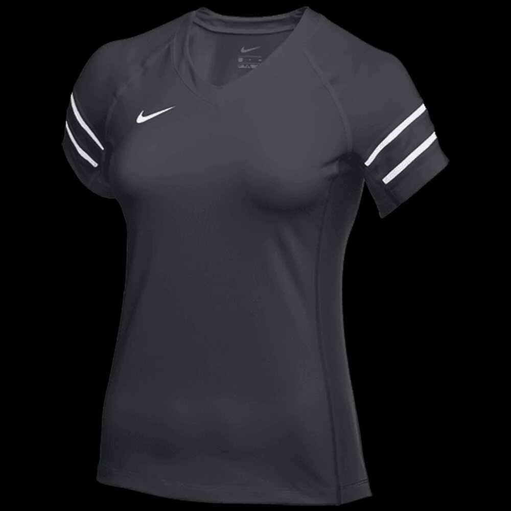 Nike Women's Black White Club Ace Short-Sleeve Volleyball Jersey Size L